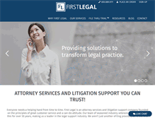 Tablet Screenshot of firstlegal.com